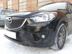 Съёмная решётка для защиты радиатора Mazda CX5 2012-2015 black нижняя  ― shelbyauto
