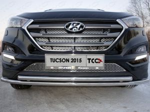Решетка радиатора верхняя (лист) Hyundai Tucson 2015- ― shelbyauto