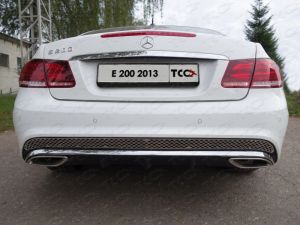 Решетка на задний бампер (лист) Mercedes-Benz E-class Coupe (купе) 2013- ― shelbyauto