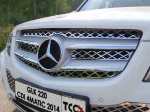 Решетка радиатора верхняя (лист) Mercedes-Benz GLK 220 CDI 4MATIC 2012-2015  ― shelbyauto