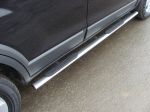 Пороги овальные с накладкой 75х42 мм Ford EcoSport 2014-