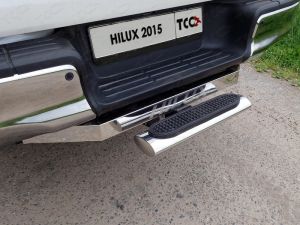 Задняя подножка овальная 120х60 мм (под фаркоп) Toyota Hilux 2015- ― shelbyauto