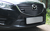Съёмная решётка для защиты радиатора Mazda CX5 2015-black нижняя  ― shelbyauto