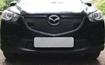 Съёмная решётка для защиты радиатора Mazda CX5 2015-black нижняя 